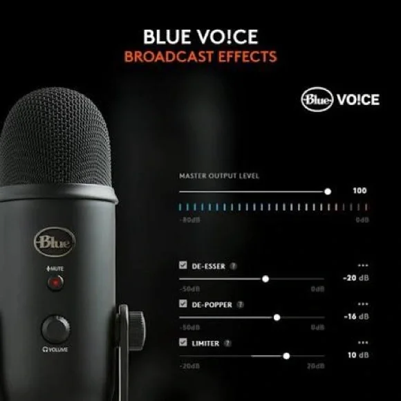Logitech Blue Yeti Blackout USB Microphone